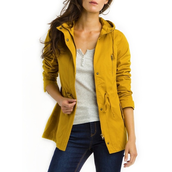 Ambiance Jackets & Blazers - Ambiance Mustard Anorak Jacket